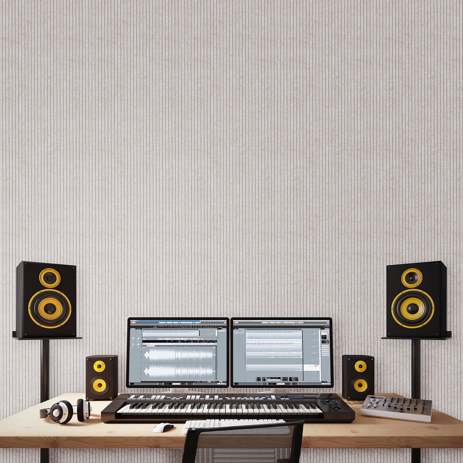 VEVOR 5-Pack Self-Adhesive Acoustic Panels 120x60x1cm, High-Density Soundproof Foam for Home, Studio, Office, Camel — изображение 8