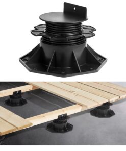 VEVOR 12 регулируемых террасных блоков, нагрузка 907кг, высота 60-135мм, пластиковые опоры для дерева, бетона, металла