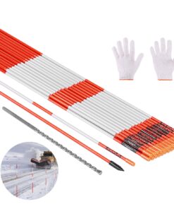 VEVOR 500pcs 122cm Fiberglass Reflective Driveway Markers with Steel Drill Bits – Snow Stakes for Parking Lots & Walkways