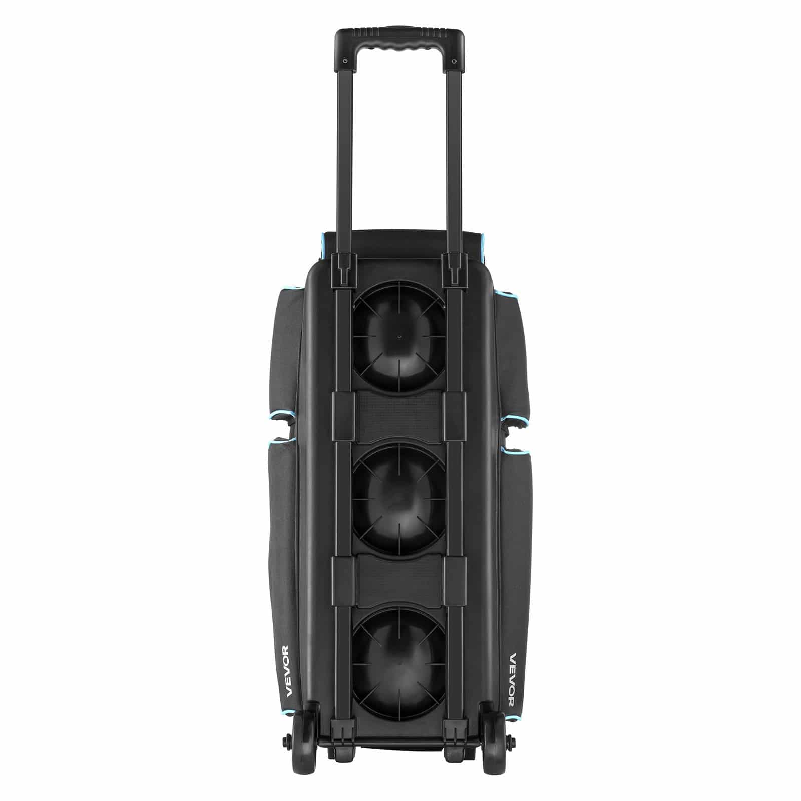 VEVOR 3-Ball Bowling Bag with Wheels, Shoe Compartment (EU Size 50), Accessory Pocket, Retractable Handle 105 cm - Image 9