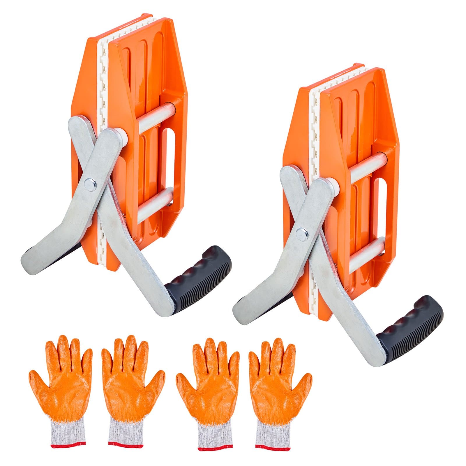 VEVOR Double Handed Stone Carrying Clamps, 299 kg Capacity, 2-Pack Lifting Tools for Granite, Glass, Plywood (0–60 mm)