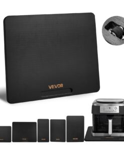 VEVOR 33x41cm Appliance Slider Tray with Silent Rubber Wheels & Handle, 18kg Capacity, for Coffee Maker & Kitchen Countertop, Black