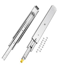 VEVOR Направляющие для ящиков с замком, тяжелонагруженные, полное выдвижение, нагрузка 500кг, шариковые подшипники, боковое крепление, 610мм, 1 пара