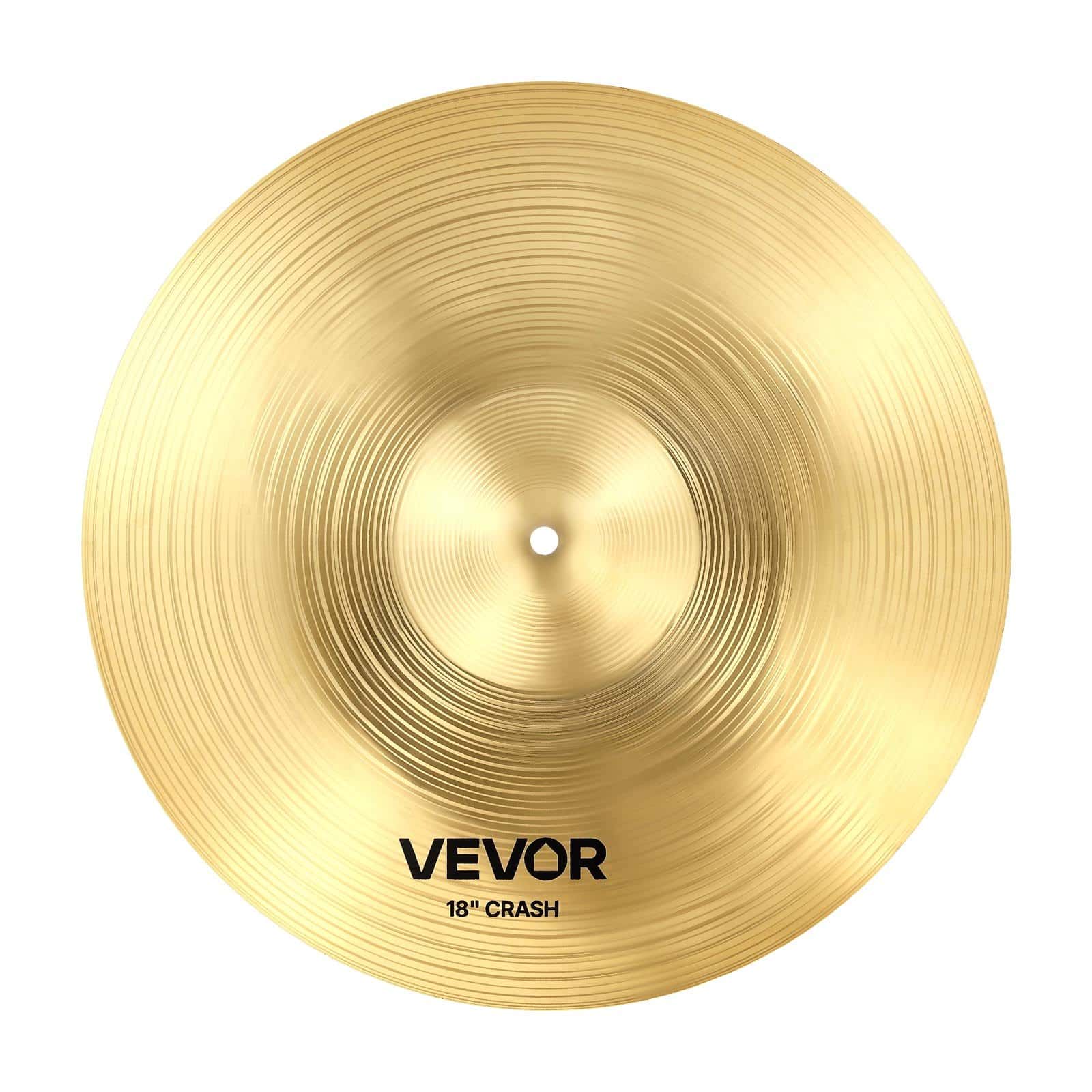 VEVOR 6-Piece Drum Cymbal Set with 254–505 mm Hi-Hats, Crash, Ride, Splash & China – Low Noise, Durable, with Storage Bag - Зображення 10