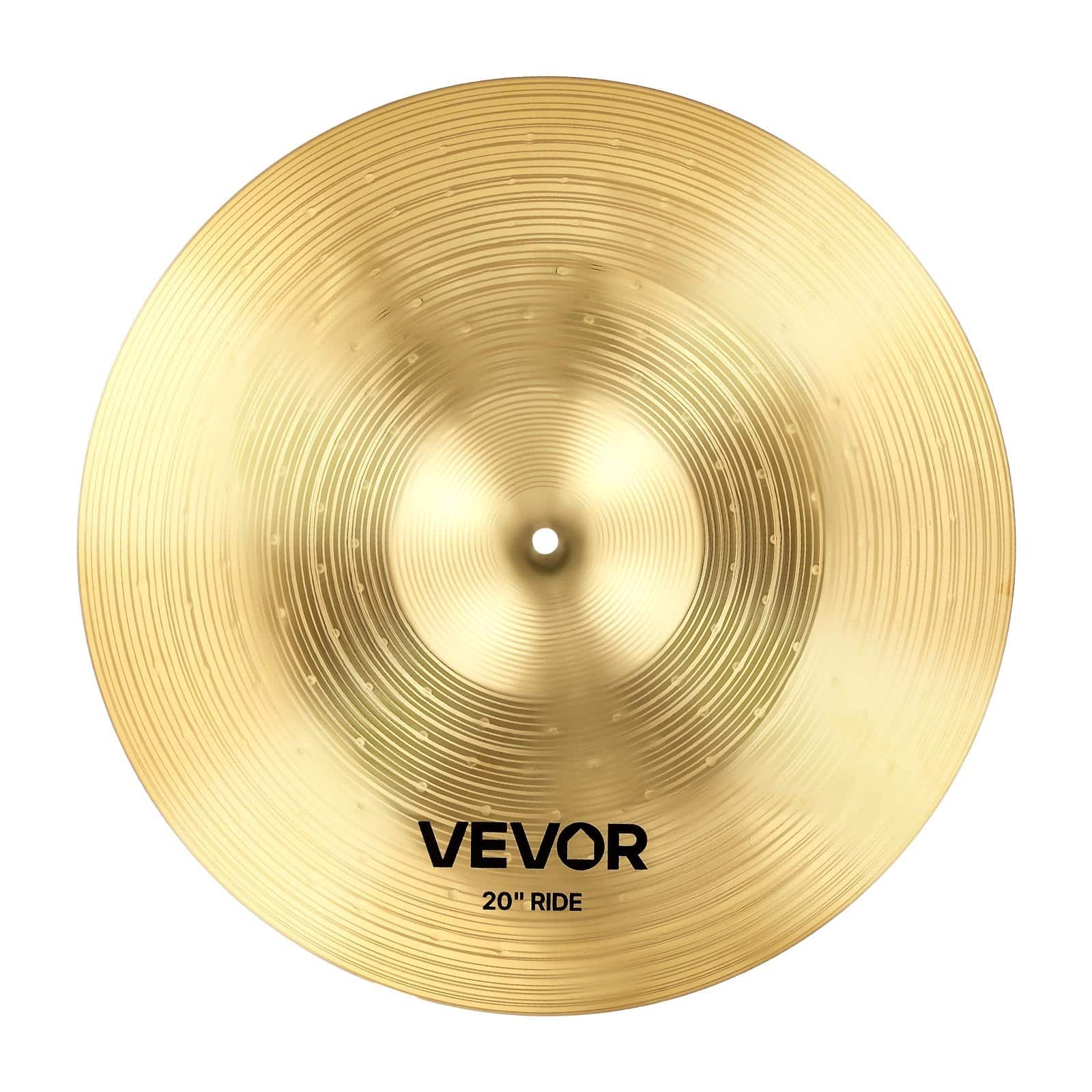 VEVOR 6-Piece Drum Cymbal Set with 254–505 mm Hi-Hats, Crash, Ride, Splash & China – Low Noise, Durable, with Storage Bag - Зображення 9