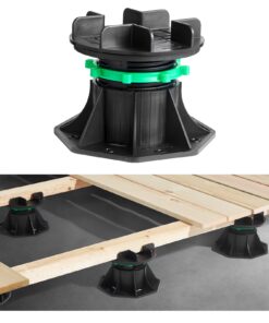 VEVOR 8 шт. регулируемые опоры для террасы, нагрузка 997,9 кг, высота 90–118 мм, пластиковое основание для дерева/бетона/металла