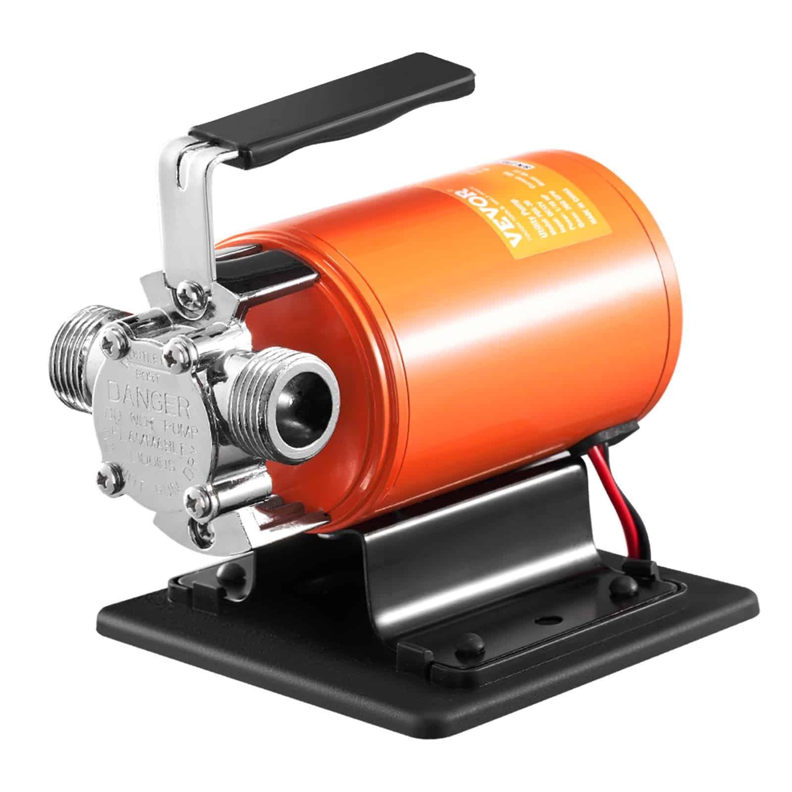 VEVOR 12V DC ūdens pārsūknēšanas sūknis, 23 L/min, 75W, pārnēsājams sūknis ar 1,83 m šļūteni dārzam, baseinam, akvārijam