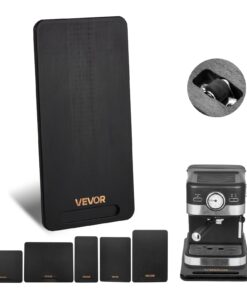 VEVOR Appliance Slider Tray 36.8x19cm, Silent Rubber Wheels, Hollow Handle, for Coffee Maker & Kitchen Countertop, Black