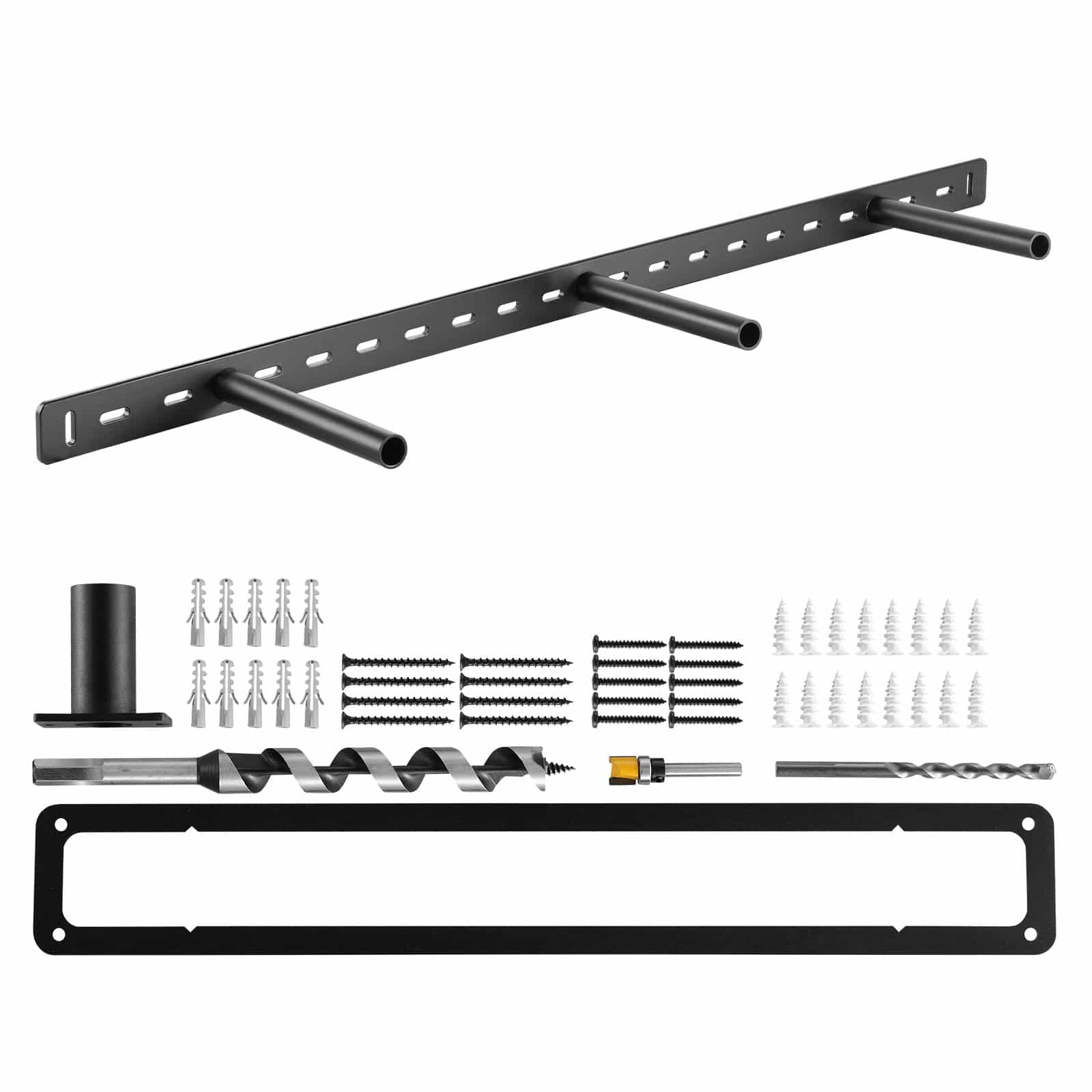 VEVOR Paslėptas Sunkios Apkrovos Lentynos Laikiklis, 1 vnt., 86 kg, 863.6x157.4x38.1 mm, Nematomas Tvirtinimas prie Sienos