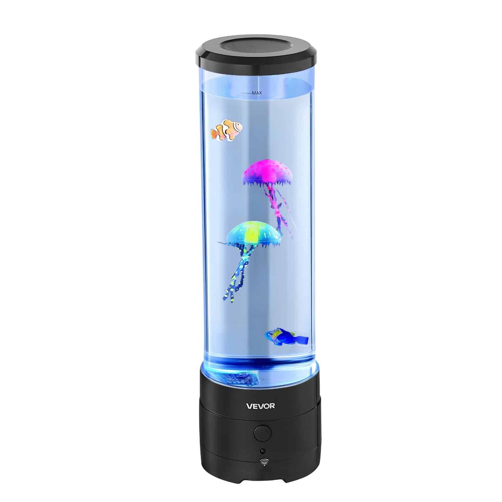 VEVOR 382mm Sensory Bubble Tube Lamp with 16-Color Remote, Bluetooth Speaker & White Noise – Jellyfish Mood Light — Attēls 9