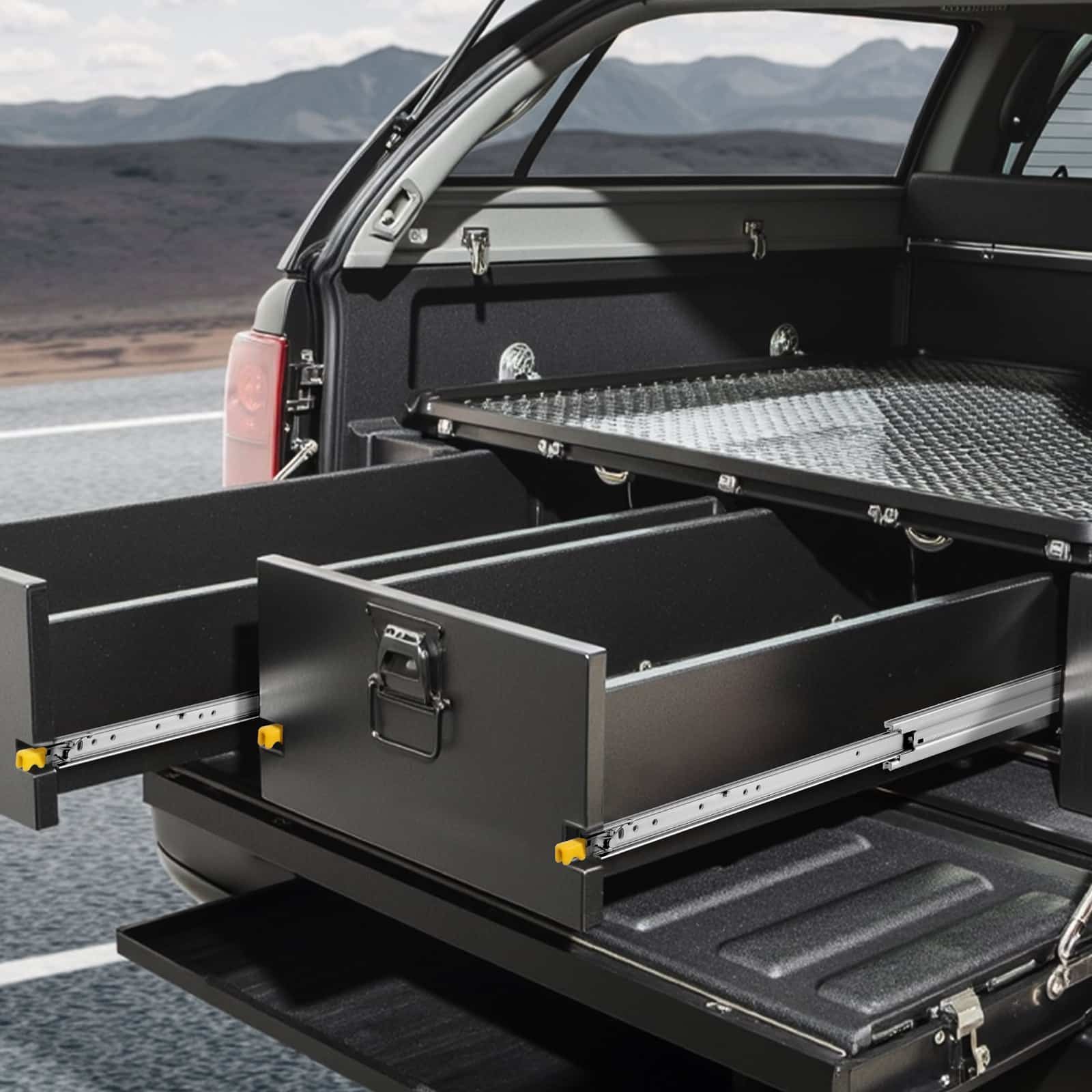 VEVOR Heavy Duty Drawer Slides 1 Pair, 46–152 cm, 227 kg Load, Locking Ball Bearing Side Mount, Full Extension Steel Rails — изображение 8