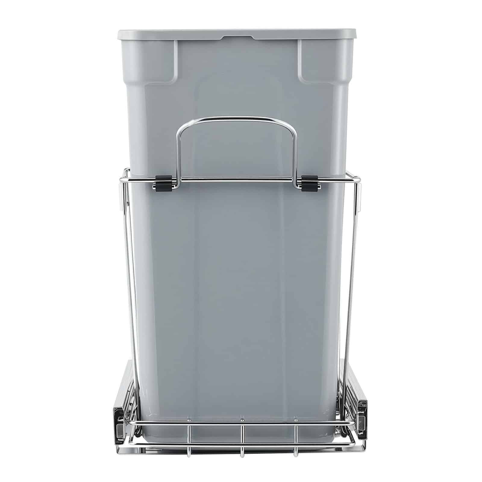 VEVOR 33L Pull-Out Trash Bin for Kitchen Cabinets, Under-Counter Waste & Recycling Container with Handle & Heavy-Duty Slide Rails - Image 11