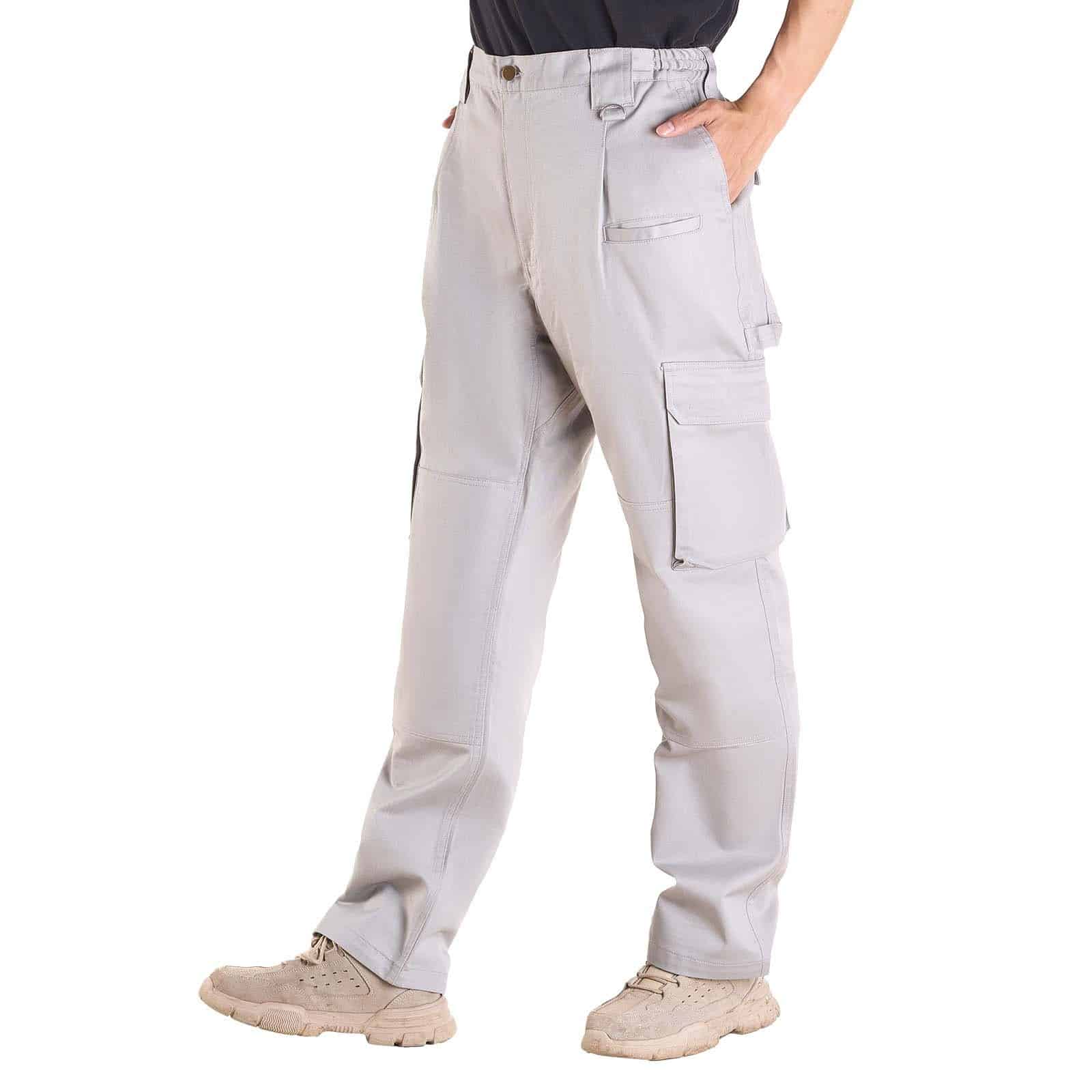 VEVOR Men's Flame-Resistant Cotton Work Pants, Gray XXL, Multi-Pocket, Tear-Proof, Ideal for Welding & Daily Wear — изображение 11