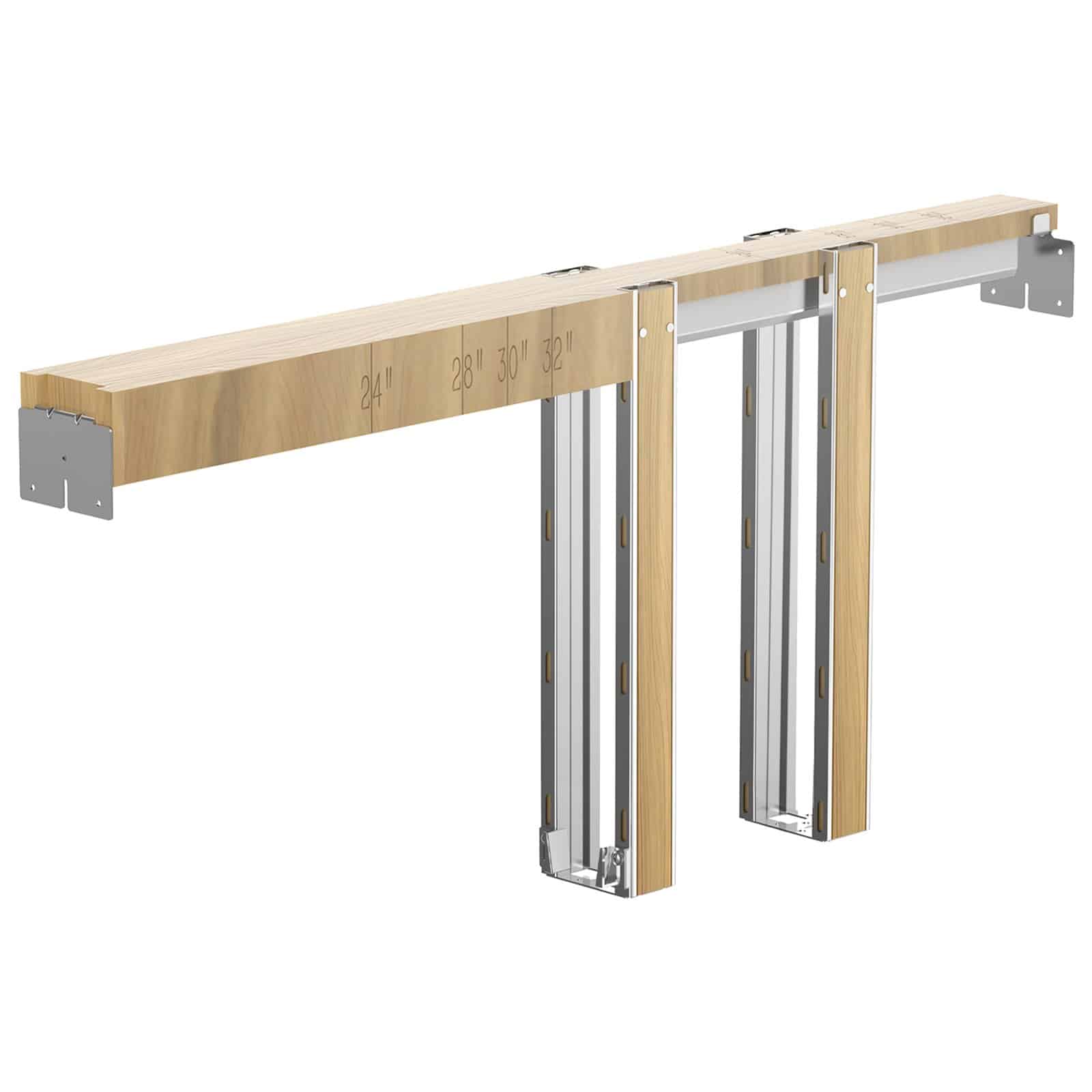 VEVOR Pocket Door Frame Kit for 610–914mm Wide x 2032mm High Doors, Soft-Close, Galvanized Steel, Quiet Sliding, Easy Install — изображение 9
