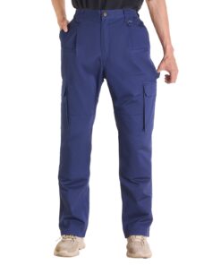 Огнестойкие мужские грузовые брюки VEVOR, хлопок 100%, мультикарман, слезоточивый, XXL, темно-синий — идеальная одежда для сварки и спецодежды