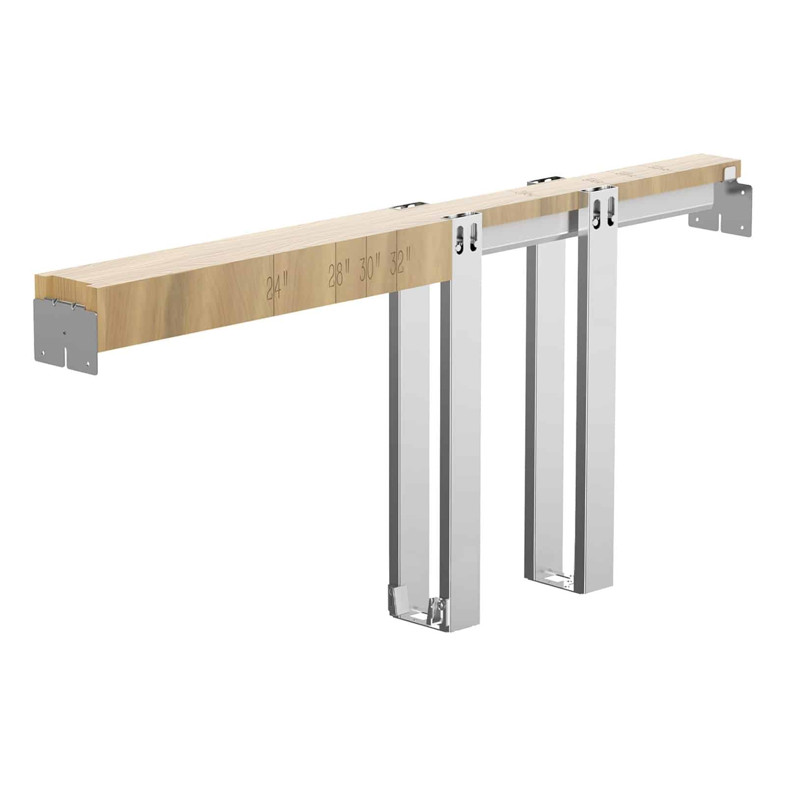 VEVOR Pocket Door Frame Kit for 610–914mm Wide x 2134mm High Doors, Soft-Close, Galvanized Steel, Quiet Sliding, Easy Install — изображение 9