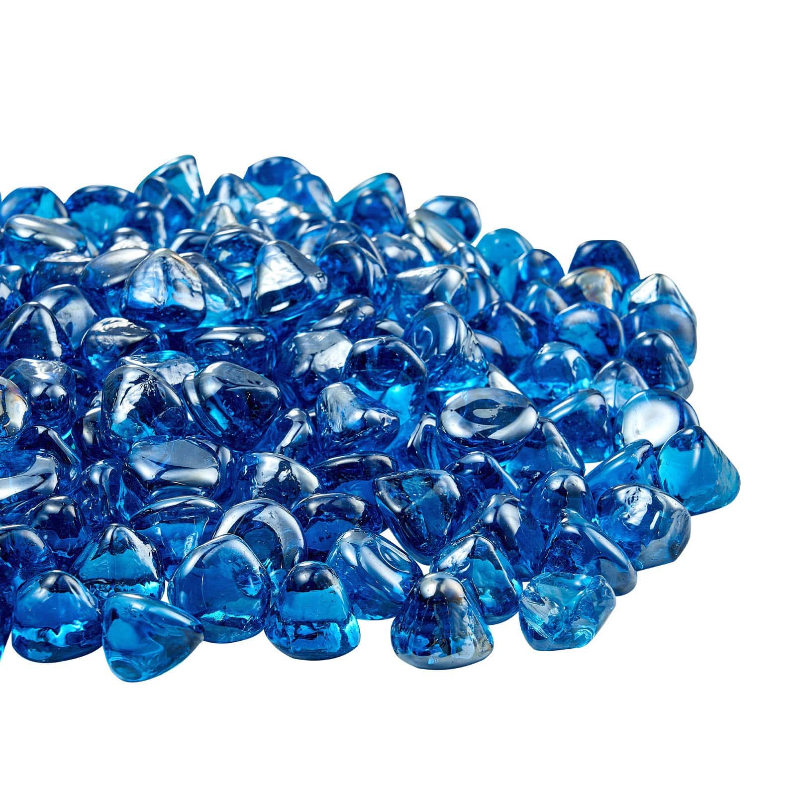 VEVOR 4.5kg Caribbean Blue Reflective Fire Glass Beads, 25.4mm Heat-Resistant Stones for Fire Pit, Fireplace, Garden Decor – Paveikslėlis 10
