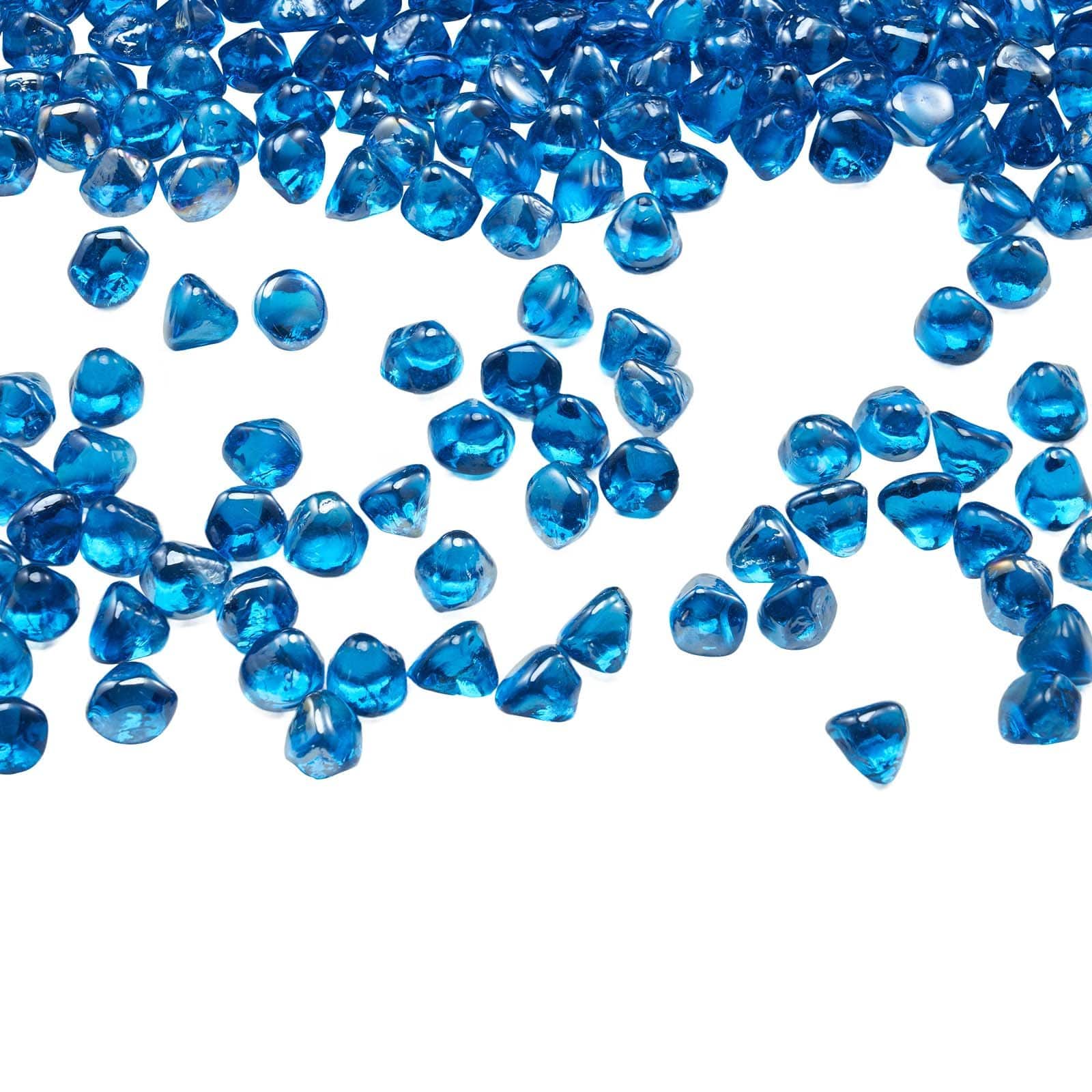 VEVOR 4.5kg Caribbean Blue Reflective Fire Glass Beads, 25.4mm Heat-Resistant Stones for Fire Pit, Fireplace, Garden Decor – Paveikslėlis 12