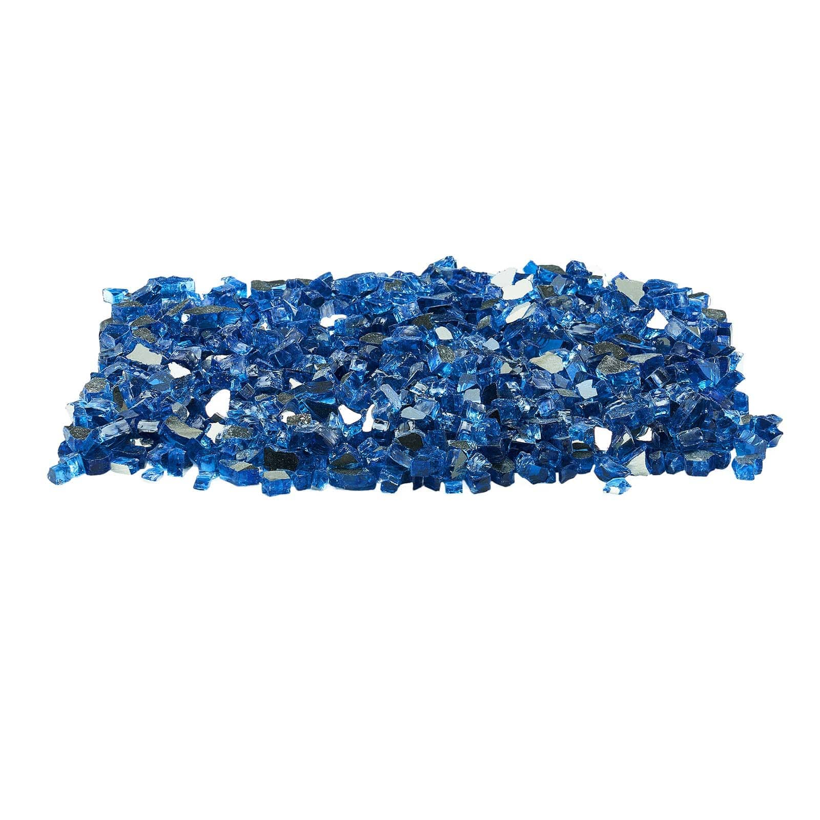 VEVOR 4.5kg Pacific Blue Reflective Fire Glass Rocks, 12.7mm Tempered, Smokeless, Heat-Resistant for Fire Pit or Landscaping - Зображення 9