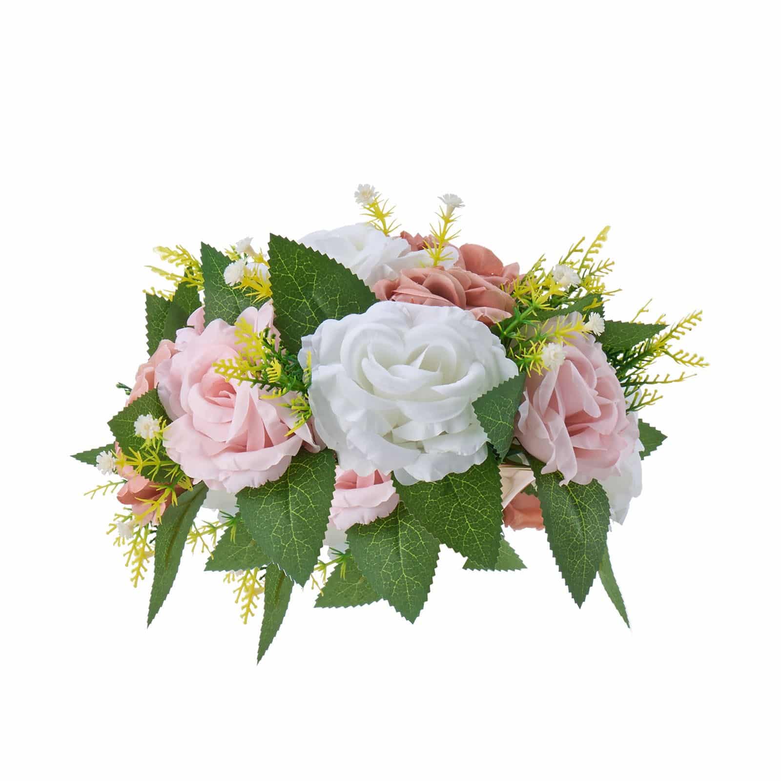 VEVOR 10PCS 240mm Artificial Pink & White Rose Flower Balls – Wedding Centerpieces & Home Décor Bouquets — изображение 11