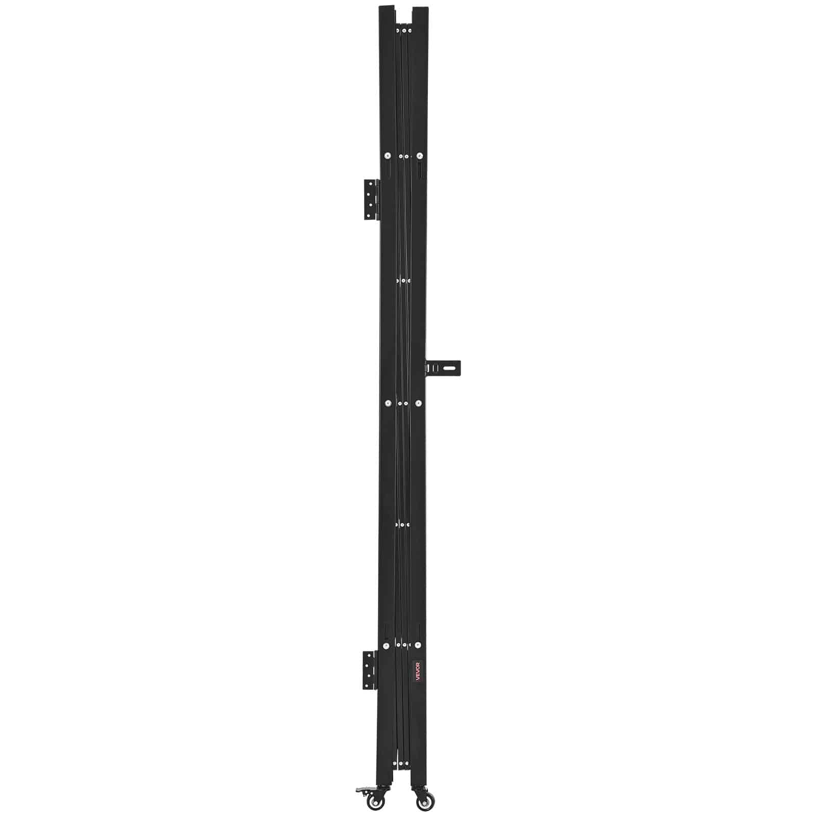 VEVOR Folding Steel Security Gate with Lock & Swivel Casters, 126×197.5 ...