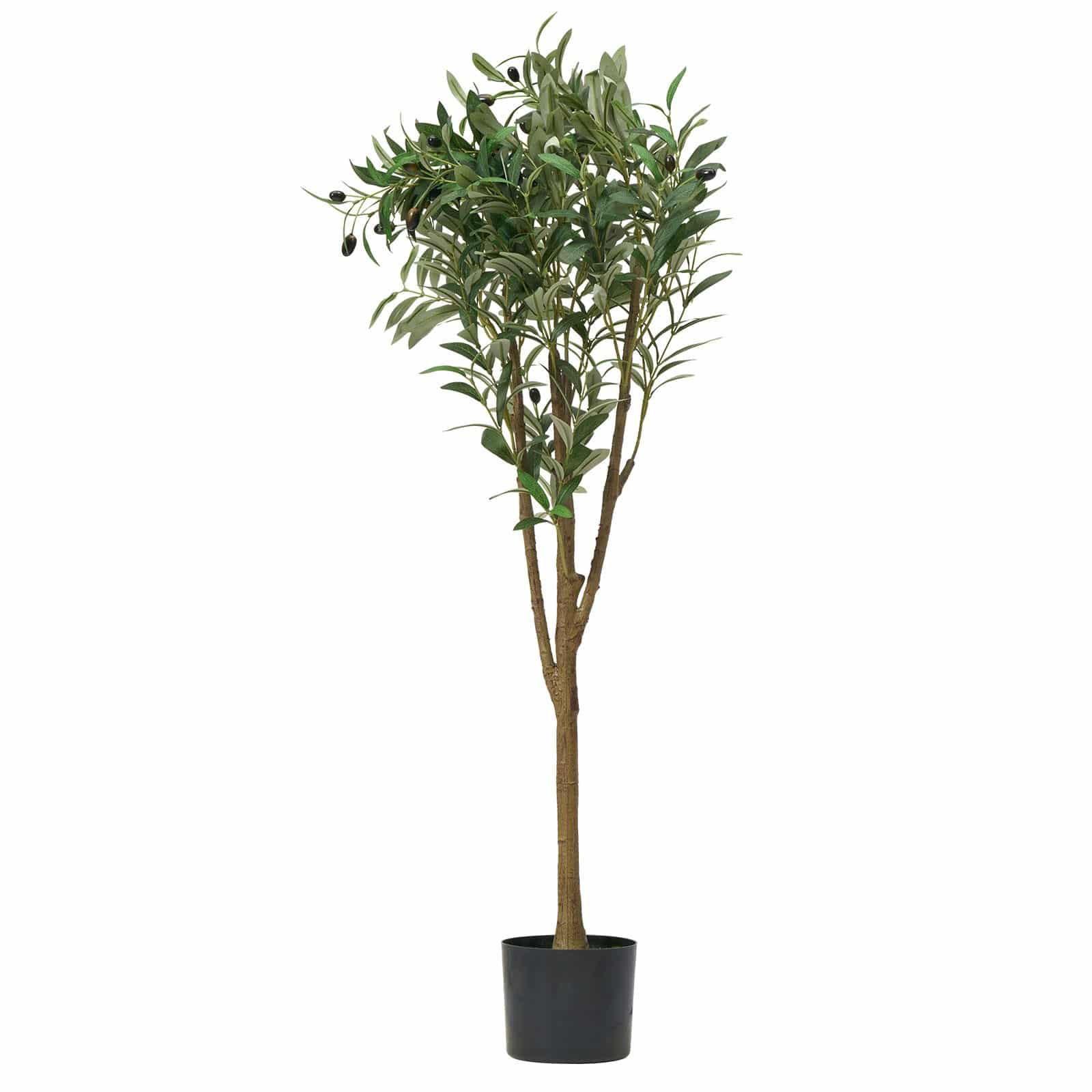 VEVOR 150cm Artificial Olive Tree with Pot – Realistic Faux Indoor Plant with Natural Wood Trunk & Green Leaves for Home & Office — изображение 11