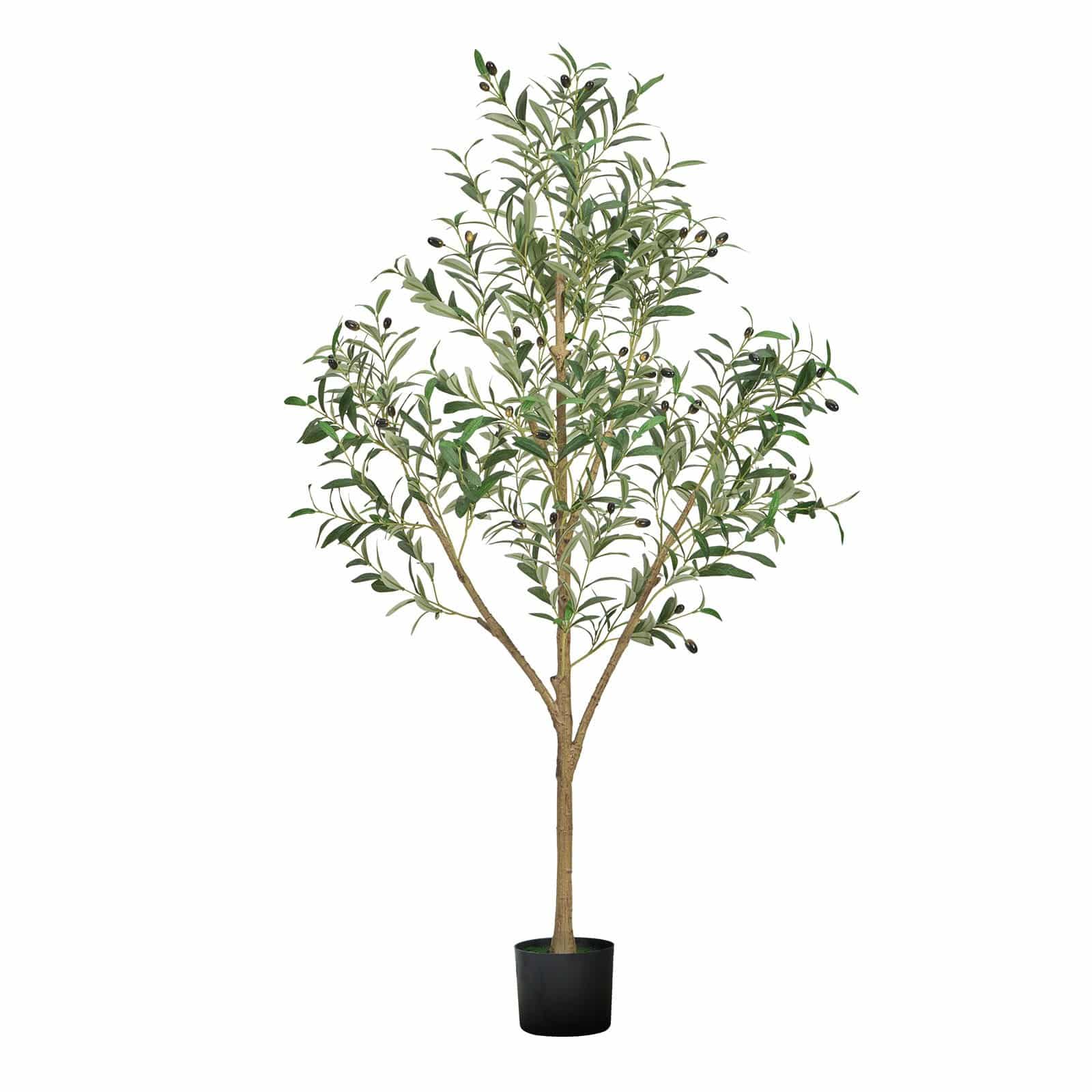 VEVOR 150cm Artificial Olive Tree with Pot – Realistic Faux Indoor Plant with Natural Wood Trunk & Green Leaves for Home & Office — изображение 12