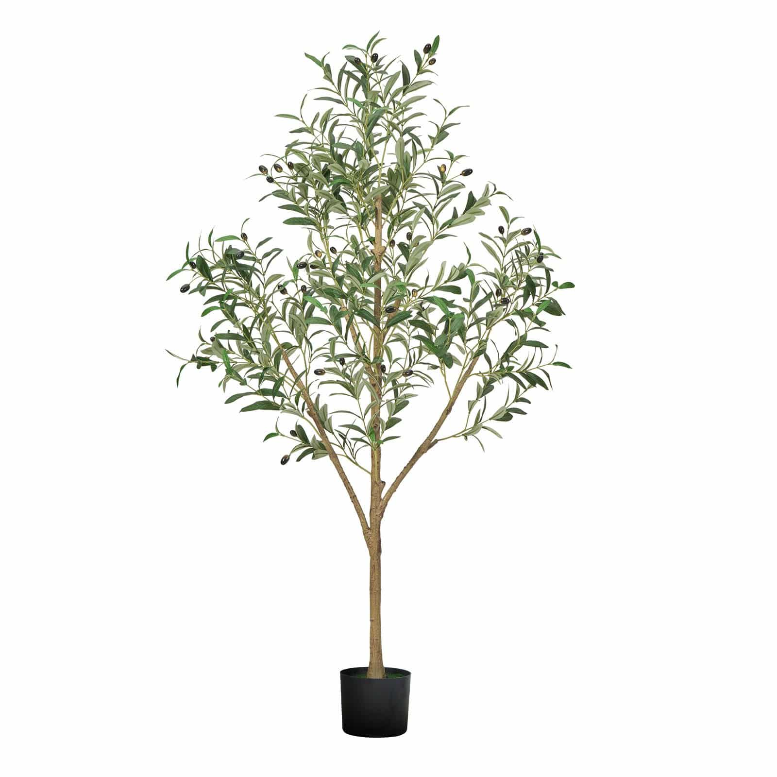 VEVOR 150cm Artificial Olive Tree with Pot – Realistic Faux Indoor Plant with Natural Wood Trunk & Green Leaves for Home & Office — изображение 9