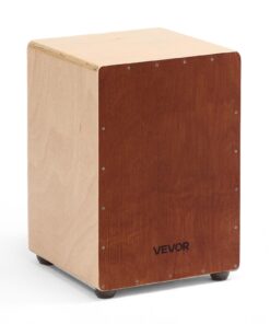 VEVOR Birch Cajon Box Drum 305x305x430 mm with Snare Wires, Silicone Feet – Portable Percussion for Beginners & Pros