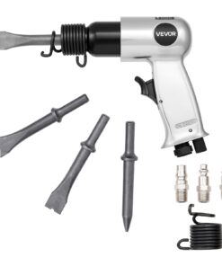 Пневматический молот VEVOR 4500 уд/мин с зубилами 120 мм, компактный и лёгкий, идеально для резки и демонтажа