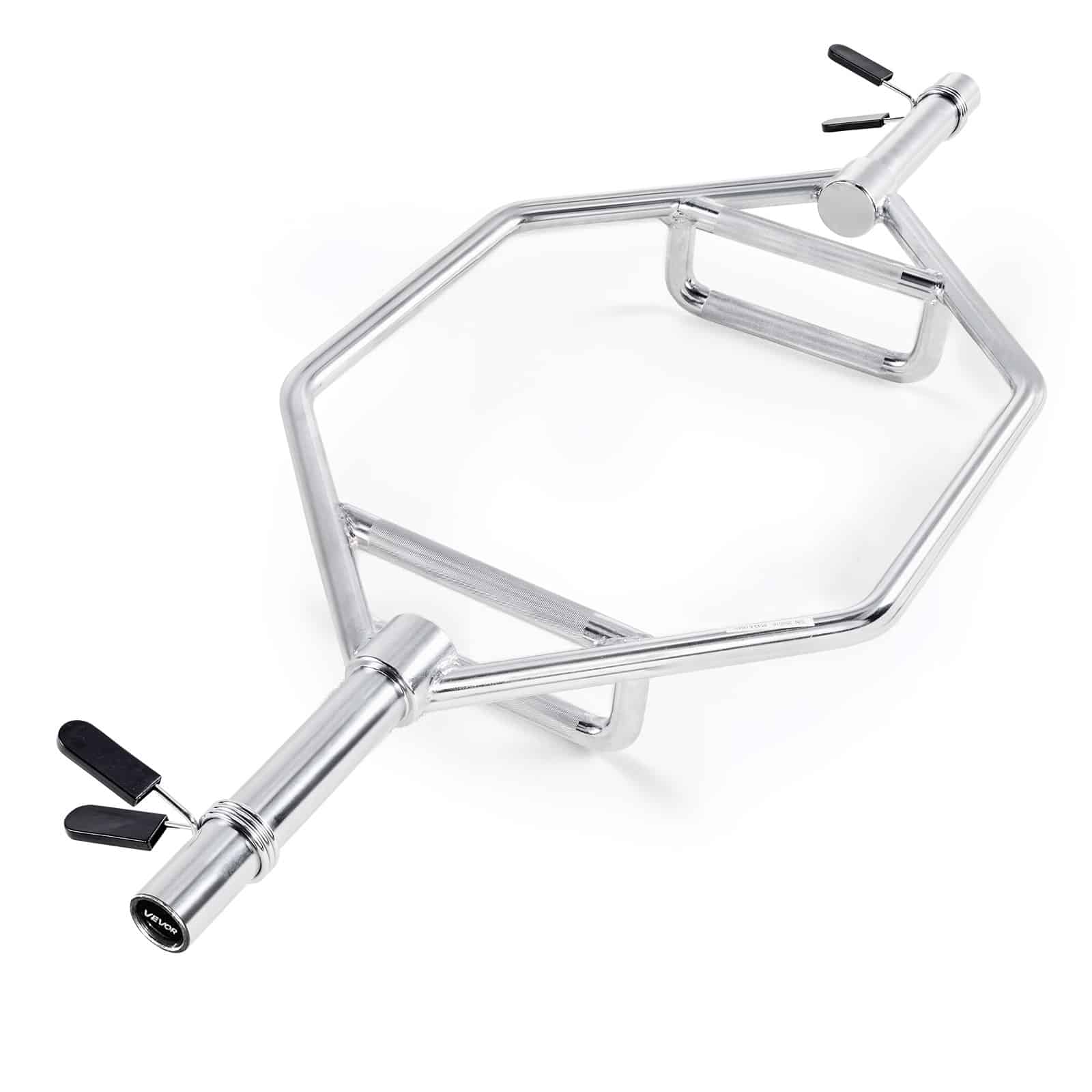 VEVOR Sešstūra Trap Bārs 50mm, 360kg Ietilpība, Rievots Rokturis, Spēka Treniņu Stienis Pietupieniem, Vilkšanai, Plecu Spiešanai, Sudrabs