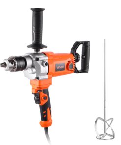 VEVOR 1200W Electric Drill Mixer, 15.89mm Chuck, 0–750RPM, D-Handle, for Mixing Paint, Cement, Fodder, Drilling Tasks