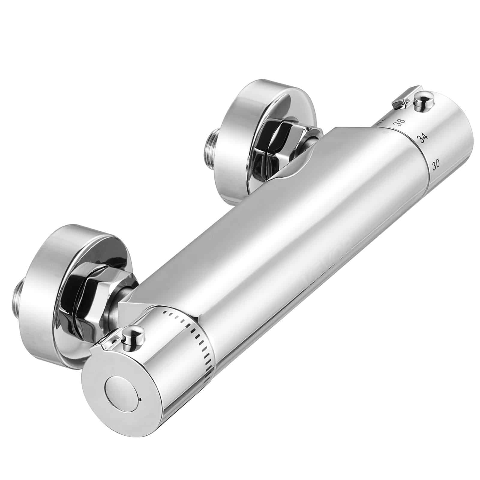 VEVOR Thermostatic Shower Valve with 38°C Lock, Brass Temperature Control Mixer for Bathroom or RV, Leak-Proof, G1/2 - Зображення 12