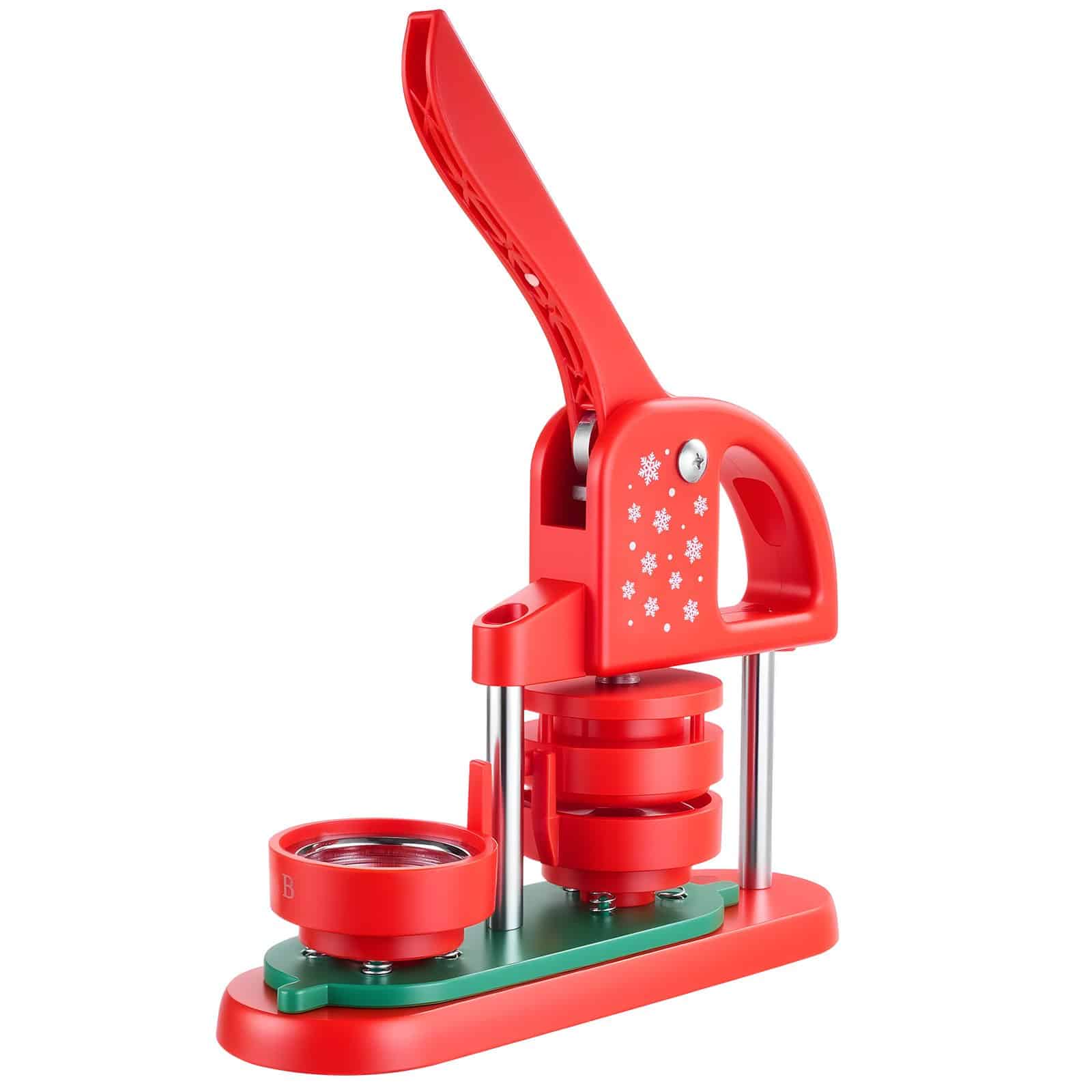 VEVOR 58mm Button Maker Machine with 100 Parts, Circle Cutter & Tools, DIY Badge & Pin Press for Crafts, Red — Attēls 10