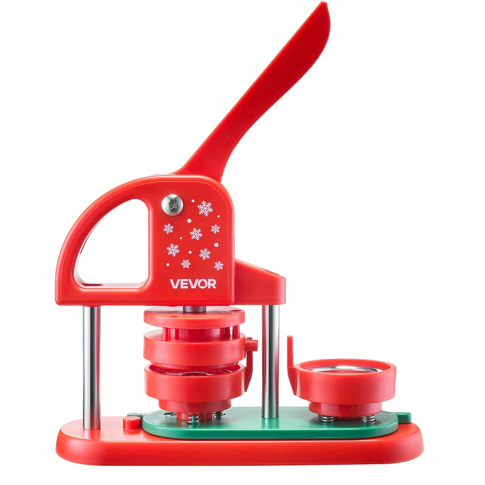 VEVOR 58mm Button Maker Machine with 100 Parts, Circle Cutter & Tools, DIY Badge & Pin Press for Crafts, Red — Attēls 11