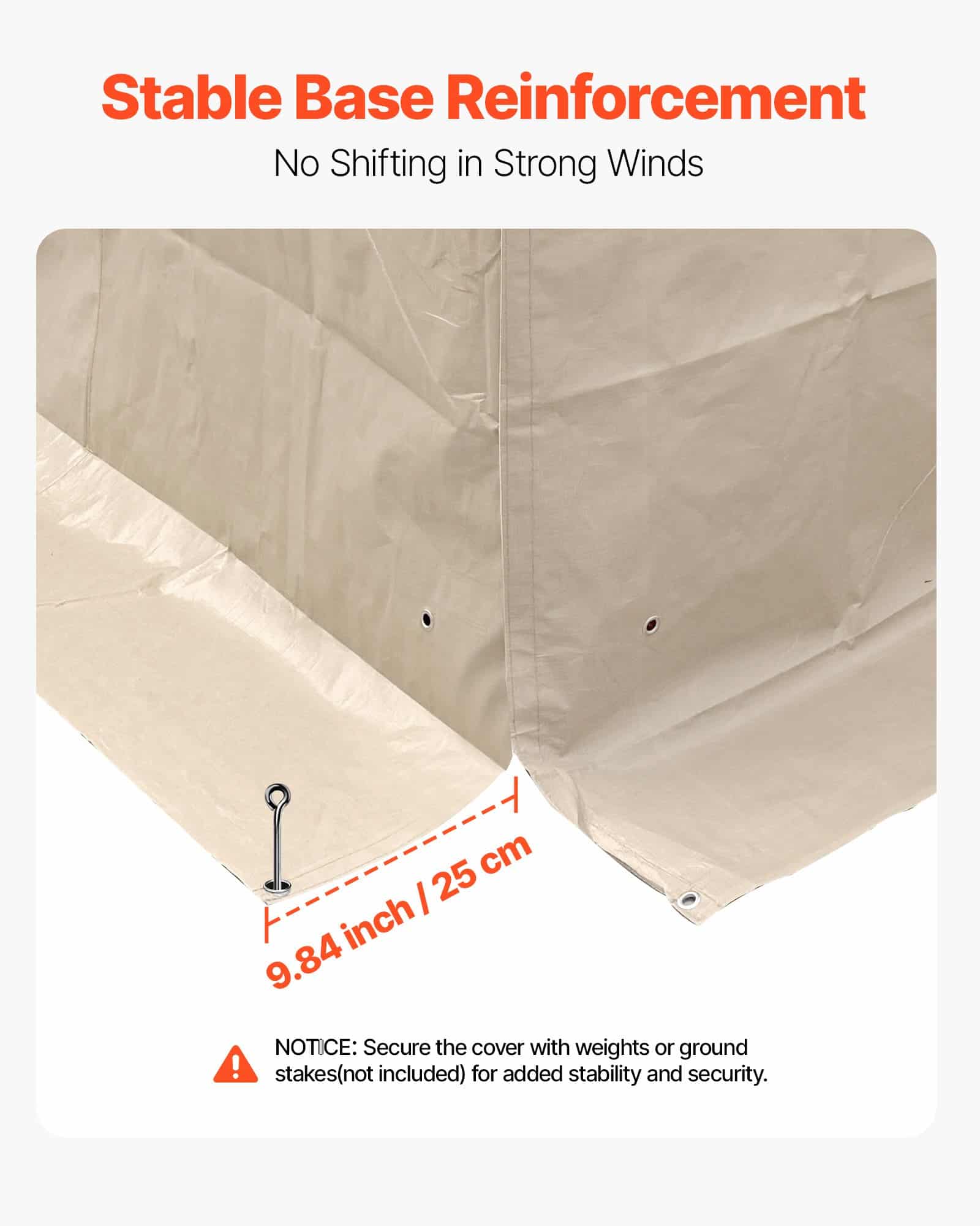 VEVOR Winter Gazebo Cover for 3.68x4.9 m Hardtop Gazebos, Waterproof PE with Sidewalls, Windows & Door, All-Weather Shelter — изображение 4