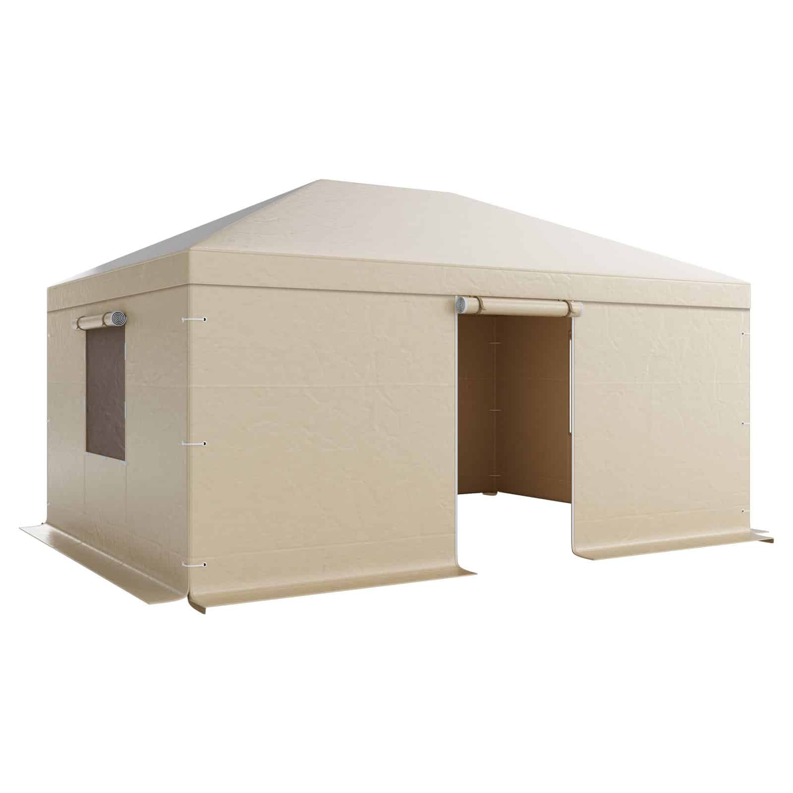 VEVOR Winter Gazebo Cover for 3.68x4.9 m Hardtop Gazebos, Waterproof PE with Sidewalls, Windows & Door, All-Weather Shelter — изображение 12