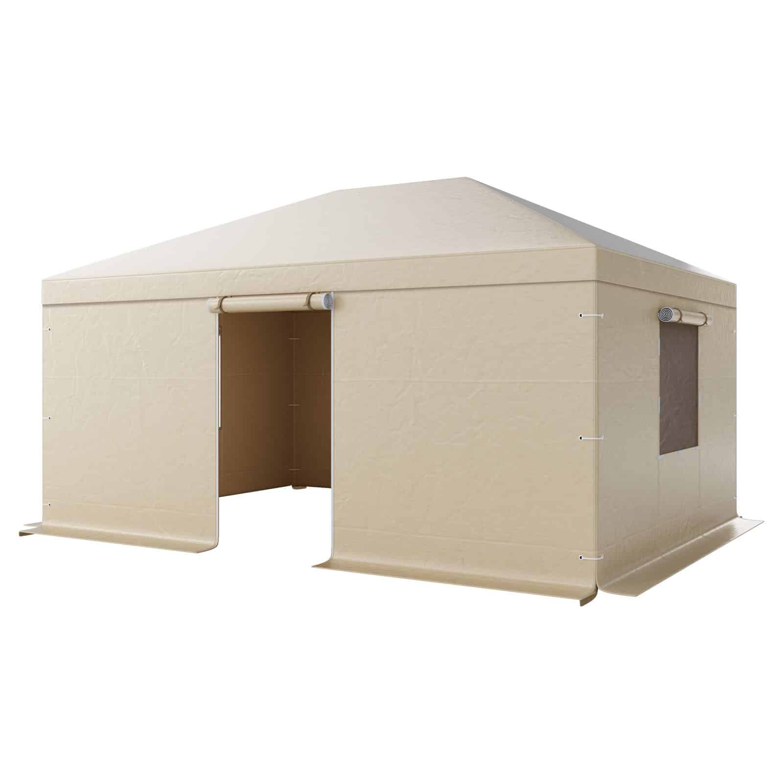 VEVOR Winter Gazebo Cover for 3.68x4.9 m Hardtop Gazebos, Waterproof PE with Sidewalls, Windows & Door, All-Weather Shelter — изображение 9