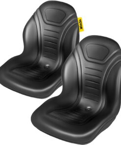 VEVOR Universālā Traktora Sēdekļu Pāris, Augstā Mugura Vinila Sēdekļi Ar Drenāžas Caurumu, Der Traktorliftiem Un Pļaujmašīnām, Montāža 20,3x29,2 & 28,6x29,2 cm