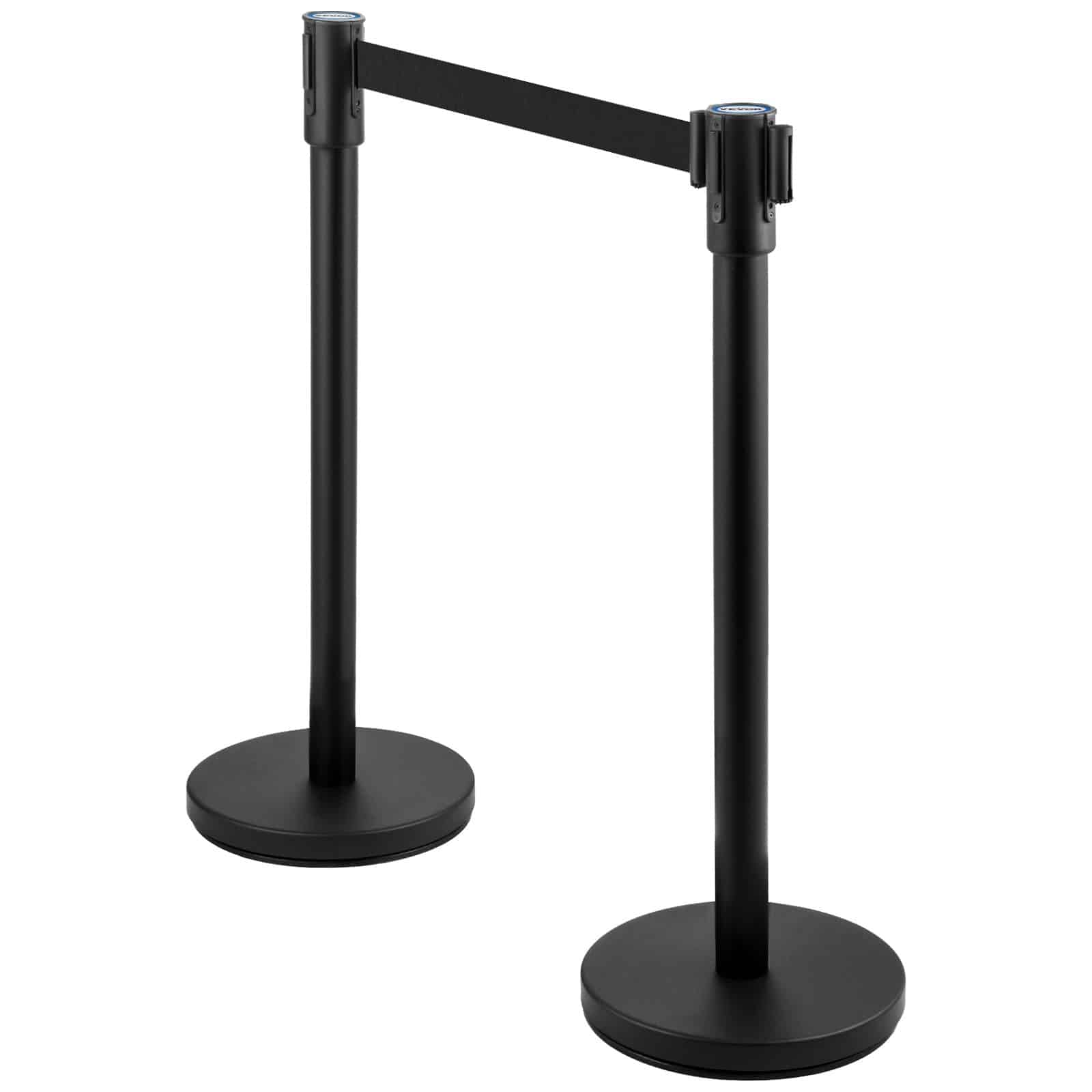 VEVOR 6-Piece Crowd Control Stanchion Set with 2 m Black Retractable Belts, Heavy-Duty Steel Posts and Concrete Bases - Зображення 11