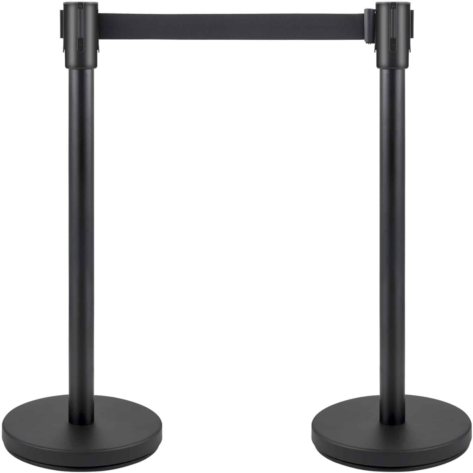 VEVOR 6-Piece Crowd Control Stanchion Set with 2 m Black Retractable Belts, Heavy-Duty Steel Posts and Concrete Bases - Зображення 9