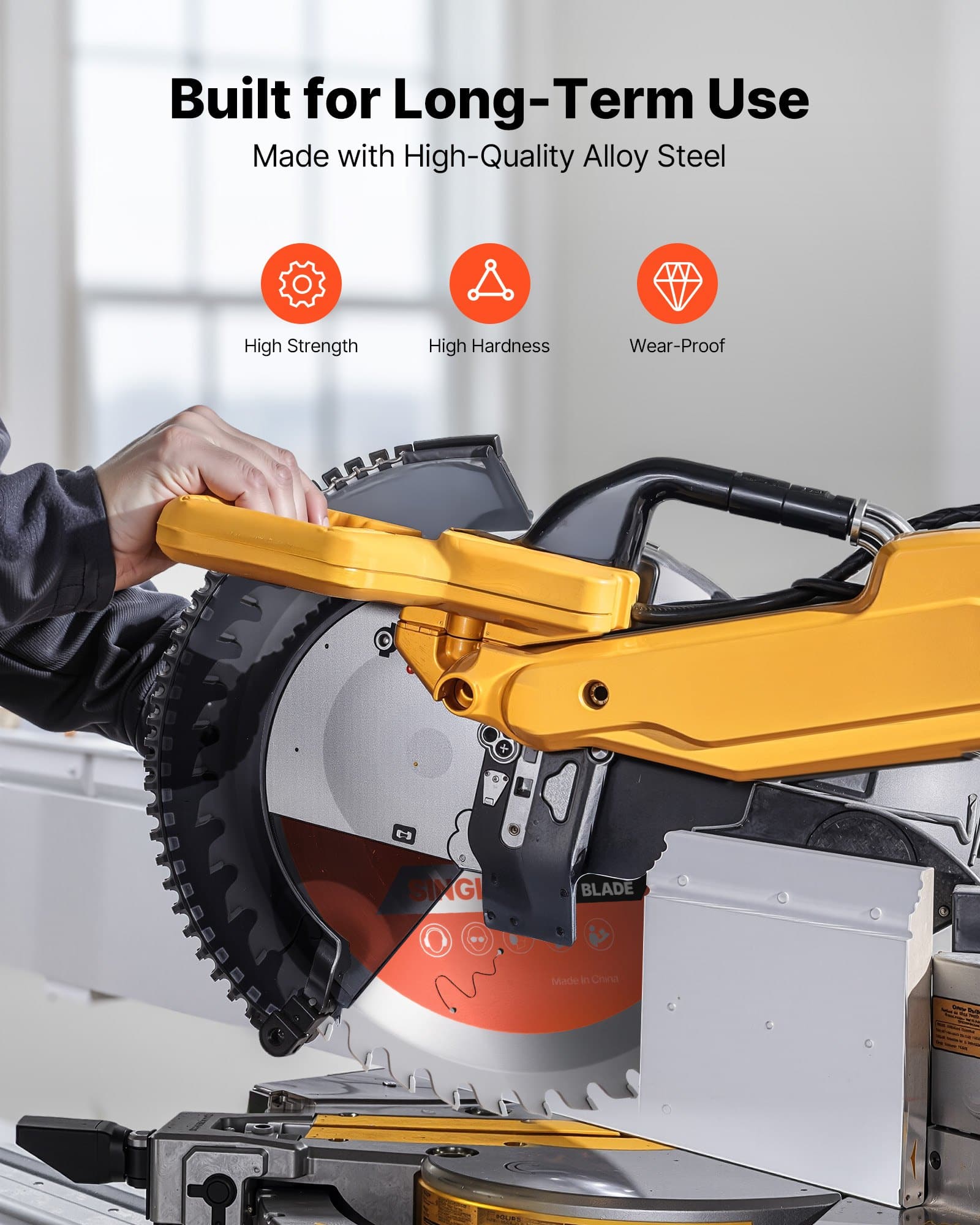 VEVOR 203mm Circular Saw Blade, 42T Alloy, 25.4mm Arbor, Fine Finish, Low Noise, for Wood, Plywood, OSB, Hardwood Cutting - Image 4