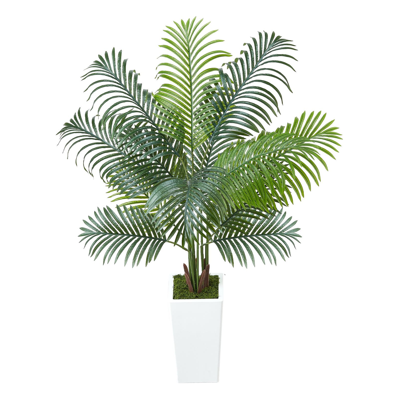 VEVOR 152 cm Artificial Areca Palm Tree with White Planter – Realistic Faux Tropical Plant for Home, Office, Indoor/Outdoor Decor — изображение 10