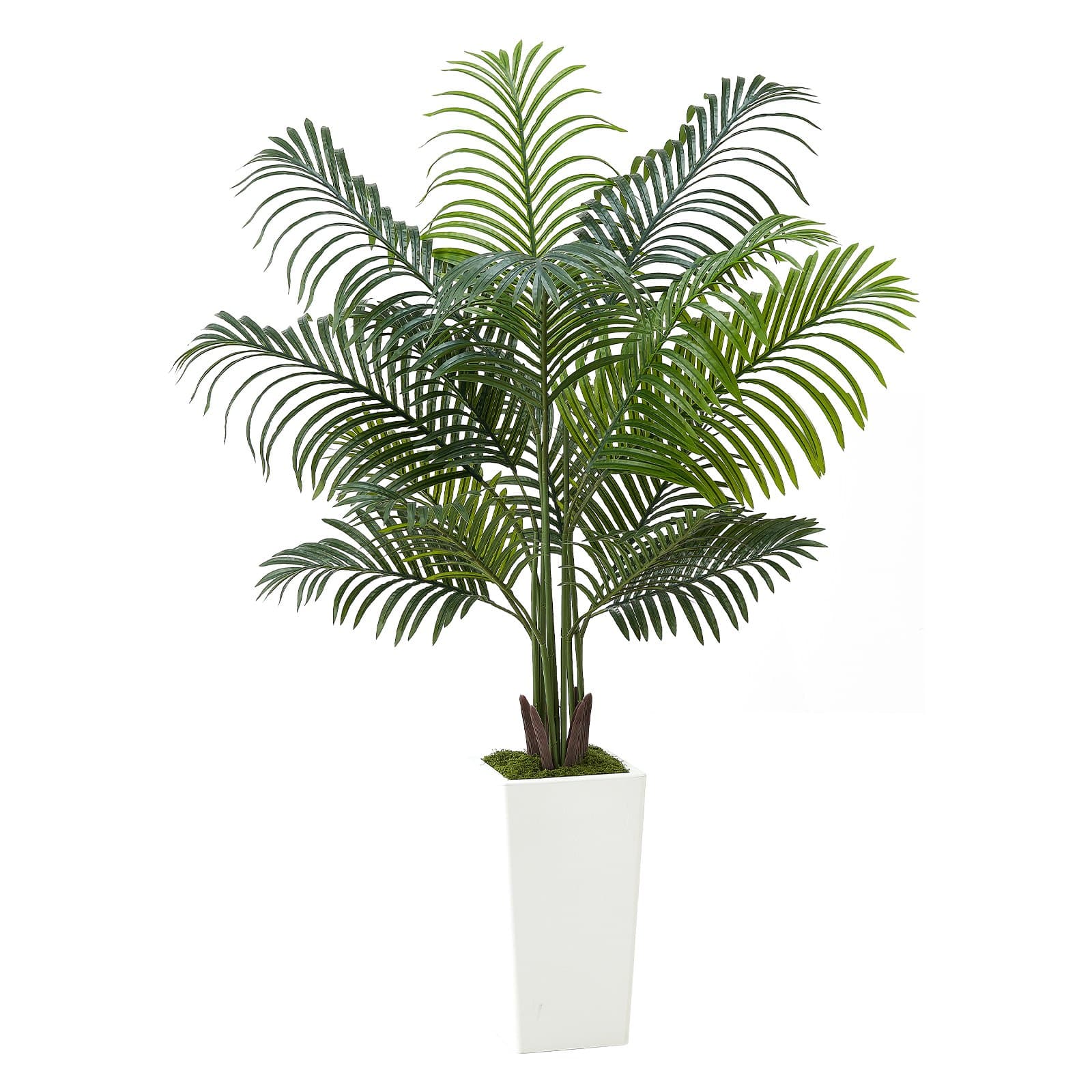 VEVOR 152 cm Artificial Areca Palm Tree with White Planter – Realistic Faux Tropical Plant for Home, Office, Indoor/Outdoor Decor — изображение 11