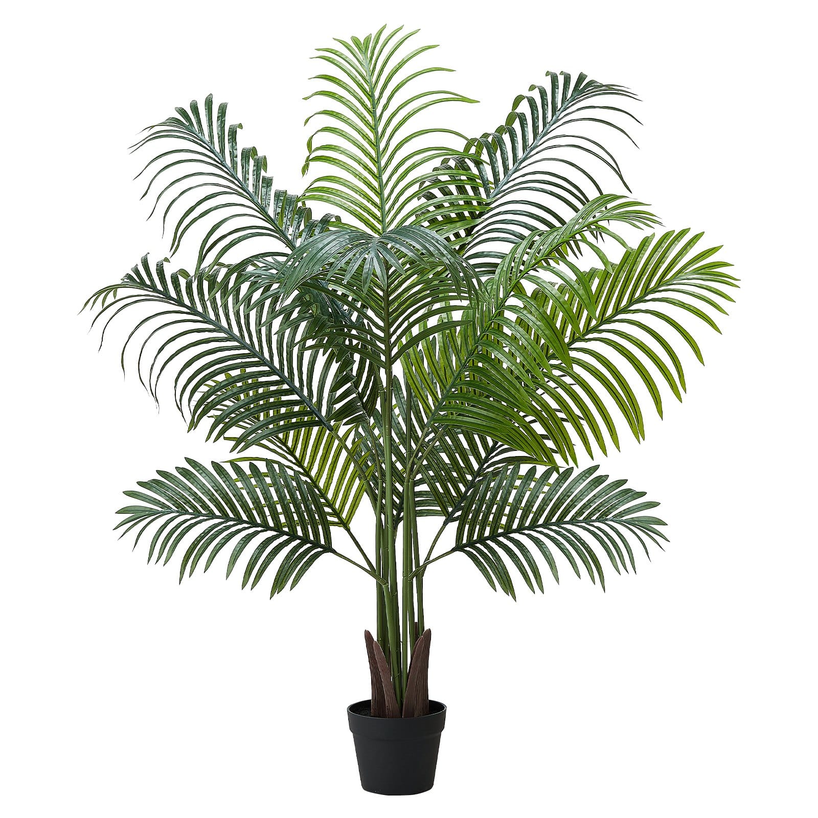 VEVOR 152 cm Artificial Areca Palm Tree with White Planter – Realistic Faux Tropical Plant for Home, Office, Indoor/Outdoor Decor — изображение 12