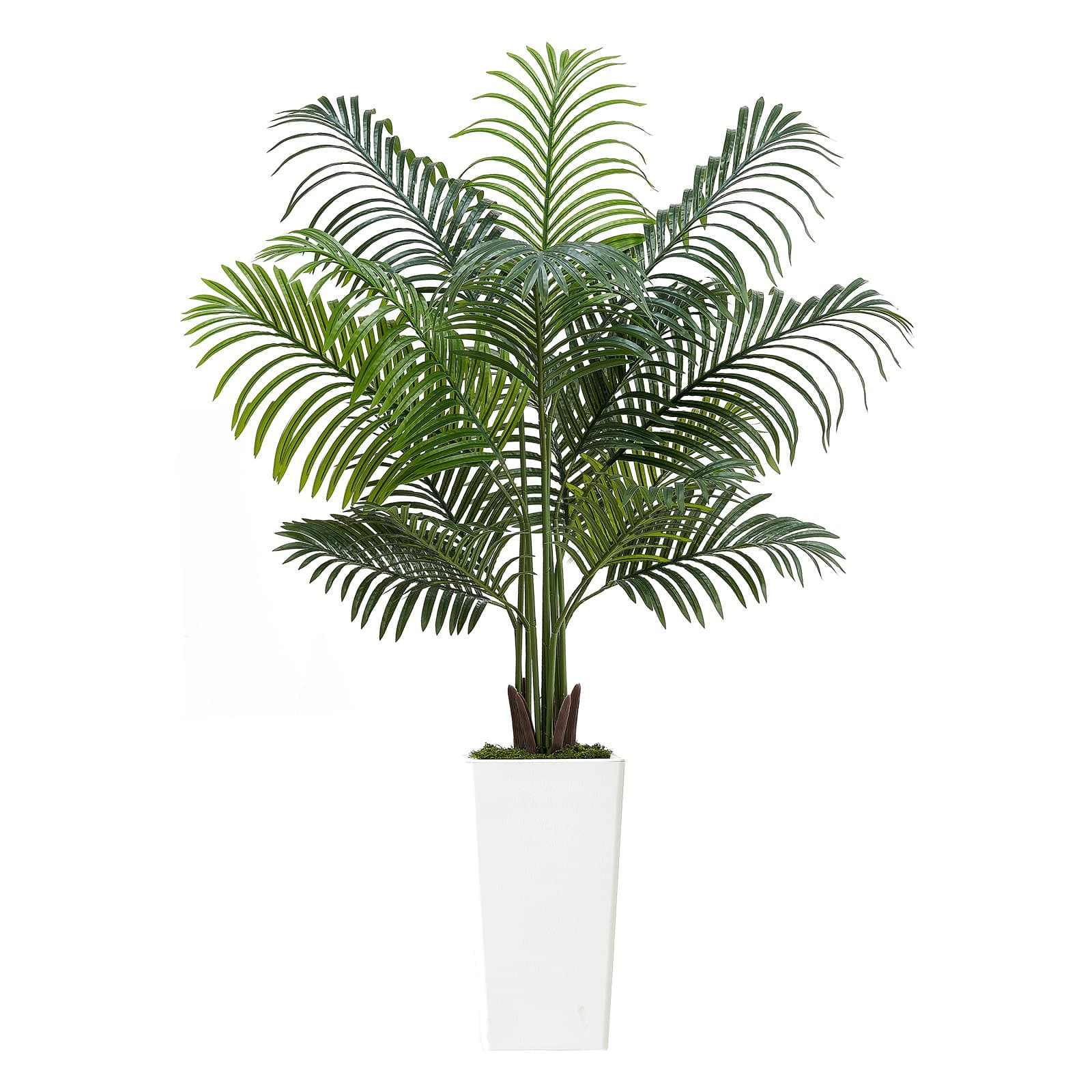 VEVOR 152 cm Artificial Areca Palm Tree with White Planter – Realistic Faux Tropical Plant for Home, Office, Indoor/Outdoor Decor — изображение 9