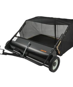 VEVOR 111.7cm Буксирування за газонокосаркою, 25c tt Листя & трава колектор, регульована висота, важкий двір & садовий інструмент