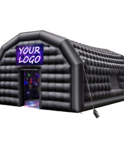 Шатер ночного клуба VEVOR 8x6x4m раздувной с воздуходувкой 1100W, 2 окна, мешки с песком (Sandbags) 8x6x4m куб для вечеринок водонепроницаемый для мероприятий и свадеб