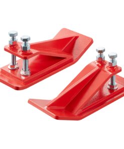 VEVOR 2 шт. прочные стальные защитные накладки на край ковша трактора, противоскользящие, с двойным замком, 30x10см, красные