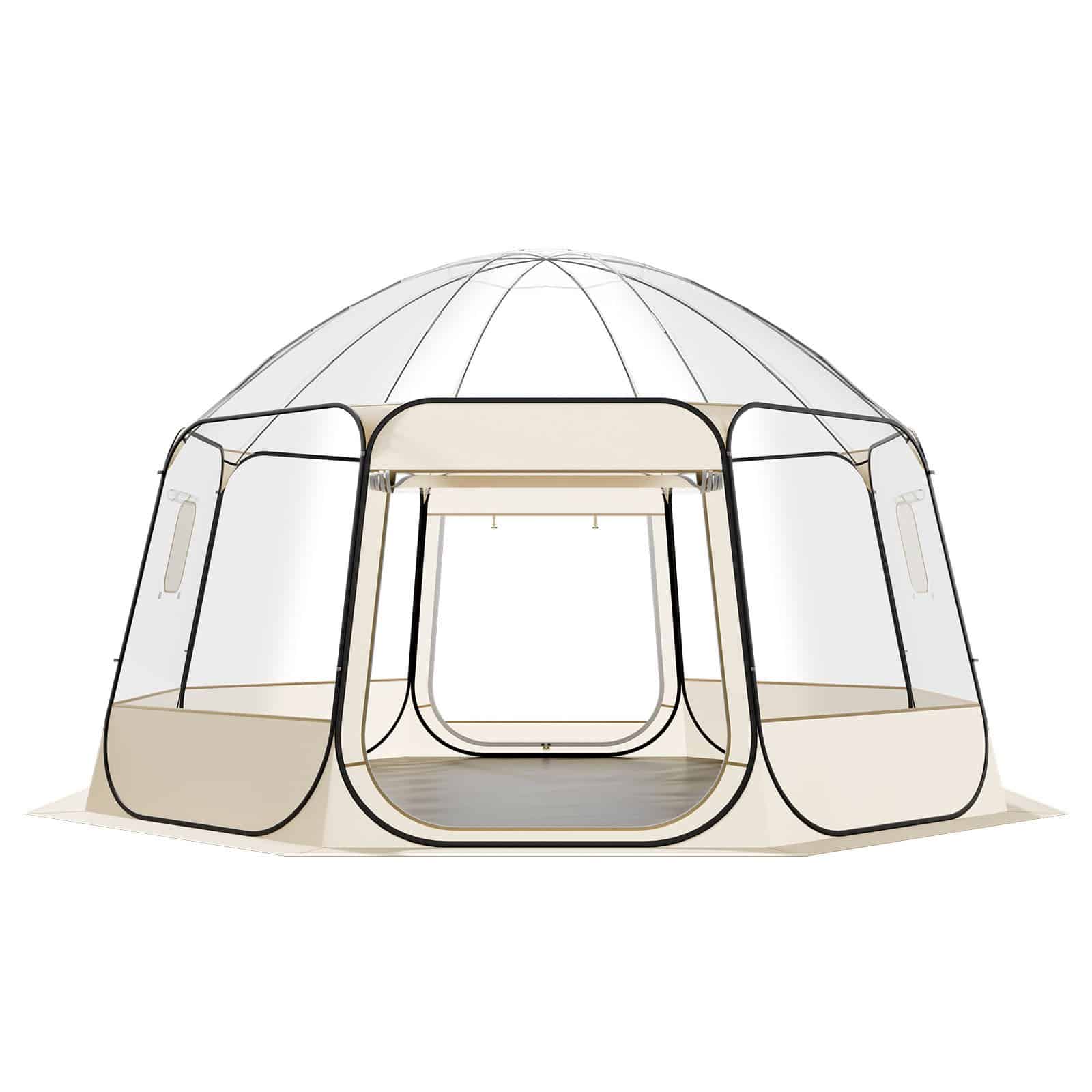 VEVOR Clear Pop-Up Bubble Tent 4.58 x 4.32 m, Waterproof UV-Resistant Dome for 12-15 People, Outdoor Patio Igloo Shelter - Image 10